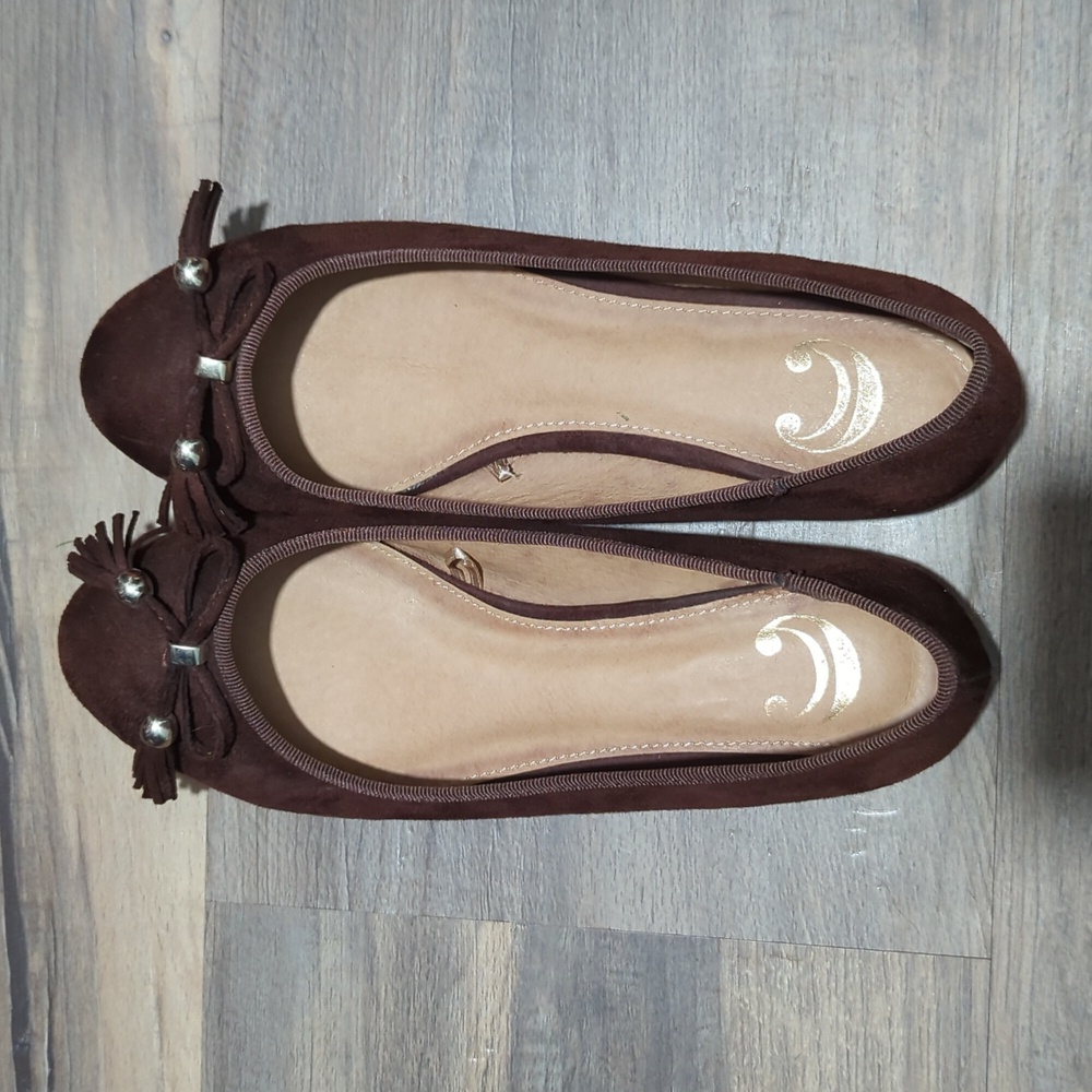 Charming Charlie Brown Dress Flats, Size 7 - Picture 2 of 4